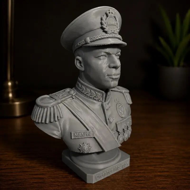 Mbappé Dictator Meme 3D-Printed Collectible Statue