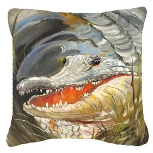 212 MAIN Heavyweight Alligator Print Polyester Fabric Decorative Pillow - Fade-Resistant, Suitable for Indoor/Outdoor Use