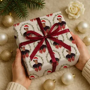 Funny Christmas Conrad Fisher Gift Wrap Papers, Team Conrad, Gift For Christmas Holiday, Xmas Wrap Papers in Matte, Satin Material