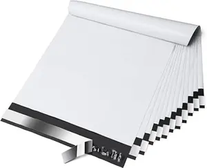 Fuxury Poly Mailers 10x13 Inch 100 Pack Strong Adhesive Mailing Envelopes Self Seal White Shipping Bags for Clothing Small Business