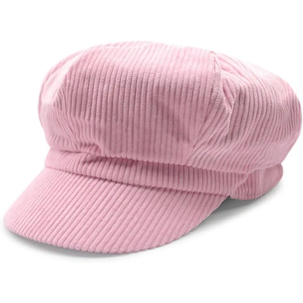 Womens Retro Corduroy Ivy Newsboy Paperboy Cabbie Gatsby Painter Hats Caps