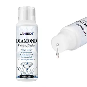 Diamond Painting Sealer 120ML, 5D Diamond Painting Glue Permanent Hold & Shine Effect Sealer for Diamond Painting and Puzzle Glue