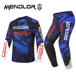 Motorcycle Racing Suit (2 Counts/set), Breathable Motorcycle Protective Gear, Off-road Vehicle Suit, Racing Suit, Forest Road Mountain Off-road Set