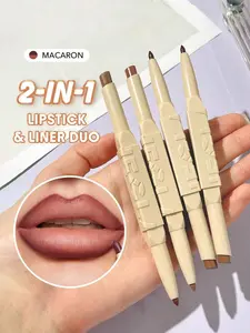 SHEGLAM Glam 101 Lipstick & Liner Duo – Macaron | 2-in-1 Matte Lipstick + Lip Liner Pencil