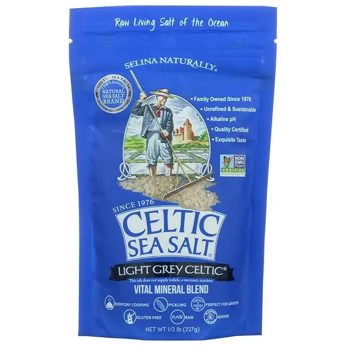 Celtic Sea Salt Light Grey Pouch 8.0 OZ Celtic Sea Salt Light Grey Pouch 8.0 OZ