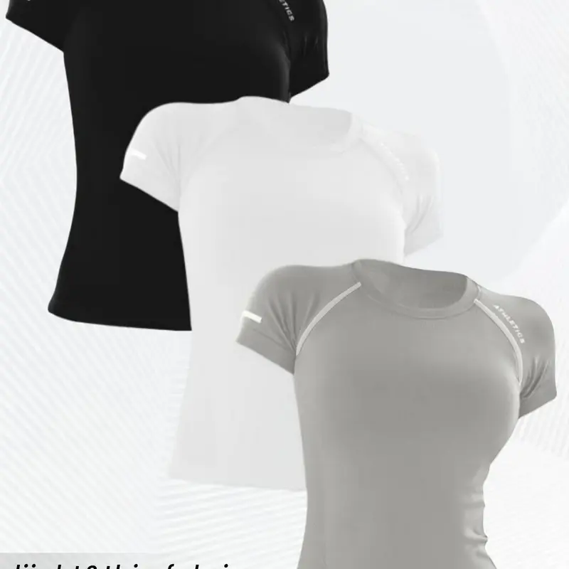 Women's Breathable Soft Exercise Short Sleeve Sports Tee, Comfortable Athletic Wear for Women, Ideal for Workouts & Active Lifestyles, Elastic Breathable Activewear