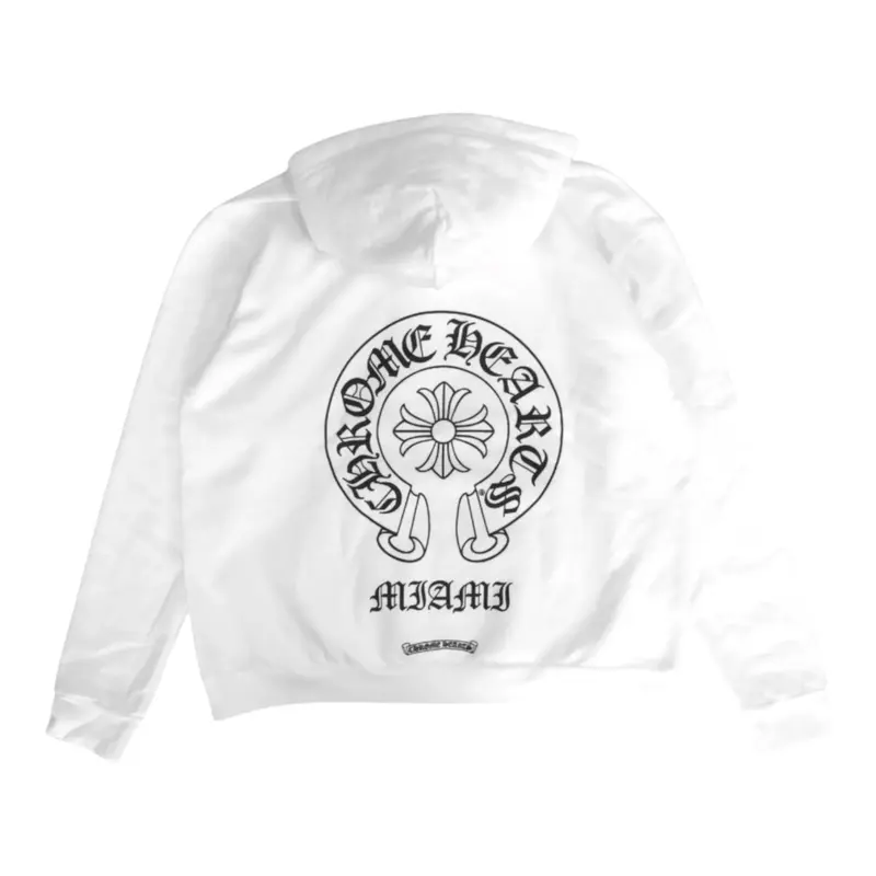 Chrome Hearts Miami Exclusive Horseshoe Hoodie White