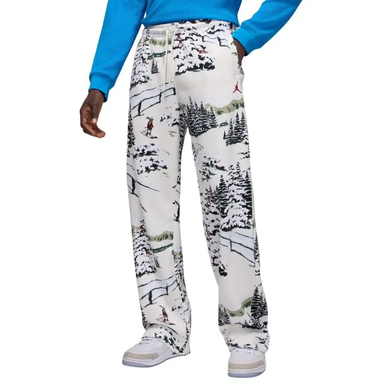Air Jordan Men's Holiday Casual Cotton Blend Pants, All-Over Print Design with Pockets, Machine Washable, Menswear, Clothes, Hv1052-133, Pocket Bags, Men's Clothing