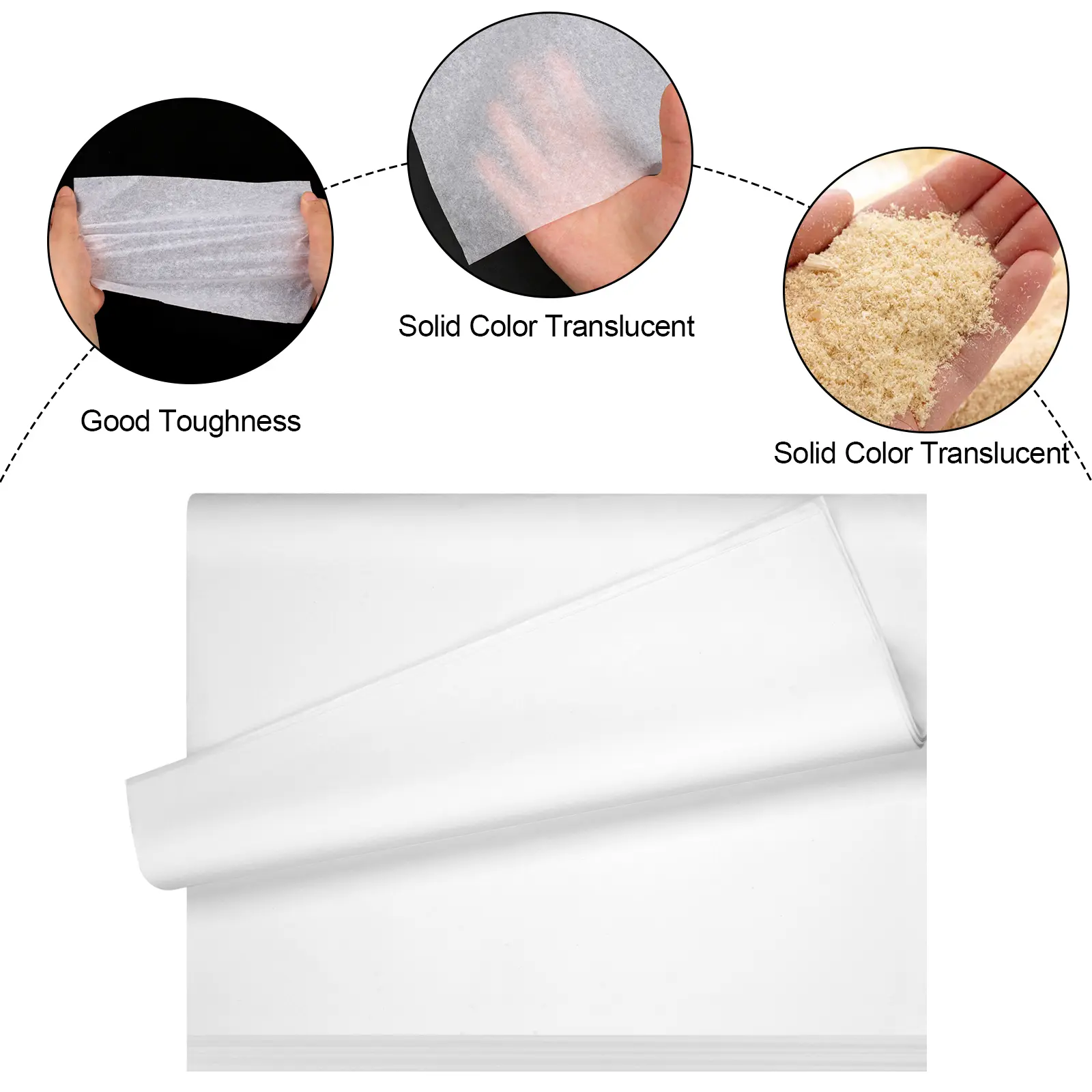 150 Sheets Tissue Paper for Gift Bags, 14" X 20" Translucent Bulk, Gift Wrapping Supplies, Gift Wrapped, Ideal for Packaging Fillers & Art Crafts