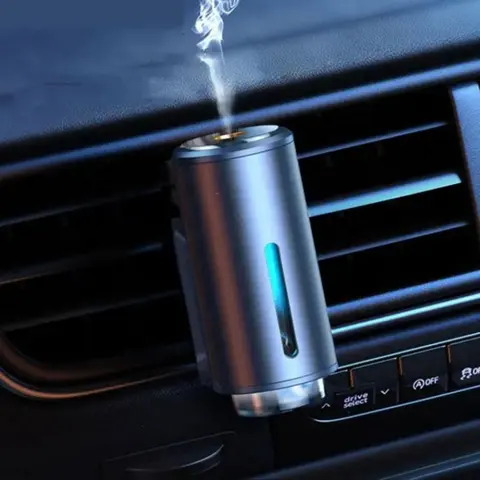 Smart Waterless Car Aroma Diffuser Set - 3-Bottle Kit with 3x10ML Natural French Perfume, 3-Level Adjustable Intelligent Portable Fragrance, 10s Strong Burst, 220mA Lithium Battery, Aluminum Alloy, Durable for Car, Home, Bathroom