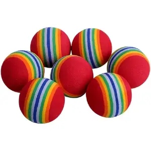 12PCS Foam Balls for Cats, Colorful Rainbow Soft Sponge Balls Pet Cat Toy