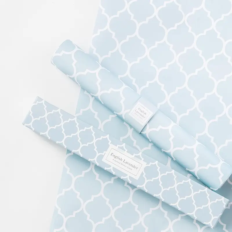 Scented Drawer Liners for Dresser Fragrant Paper Liner for Drawers Cabinet Shelf Linen Closet and Kitchen Scent Liners Non Adhesive (English Lavender)