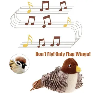 Potaroma Rechargeable Flapping Sparrow Cat Toy, Lifelike Chirp, Touch Activated, Catnip Inside, 4.0 Inches, DON’T FLY, Interactive Kicker Toy for All Cat Breeds & Pet Gifts