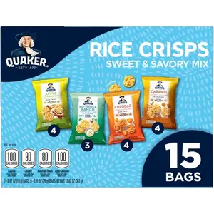 Quaker Sweet & Savory Mix Gluten Free Popped Rice Crisps Variety pack - 12.02oz/15ct
