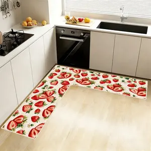 Kitchen diatom mud L-shaped large size floor mat restaurant anti-slip mat shower room door mat bathroom corner mat door mat Home Decor Rugs Decorative Area Rug