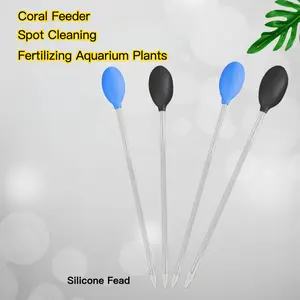 Manual Non- Aquarium Fish Feeder & Coral Feeding System with Spherical Suction Heads - Easy-Install Tube for Coral Cleaning, Fish Distribution, Tank Maintenance - for Fish & Aquatic Plants (No Electronics)