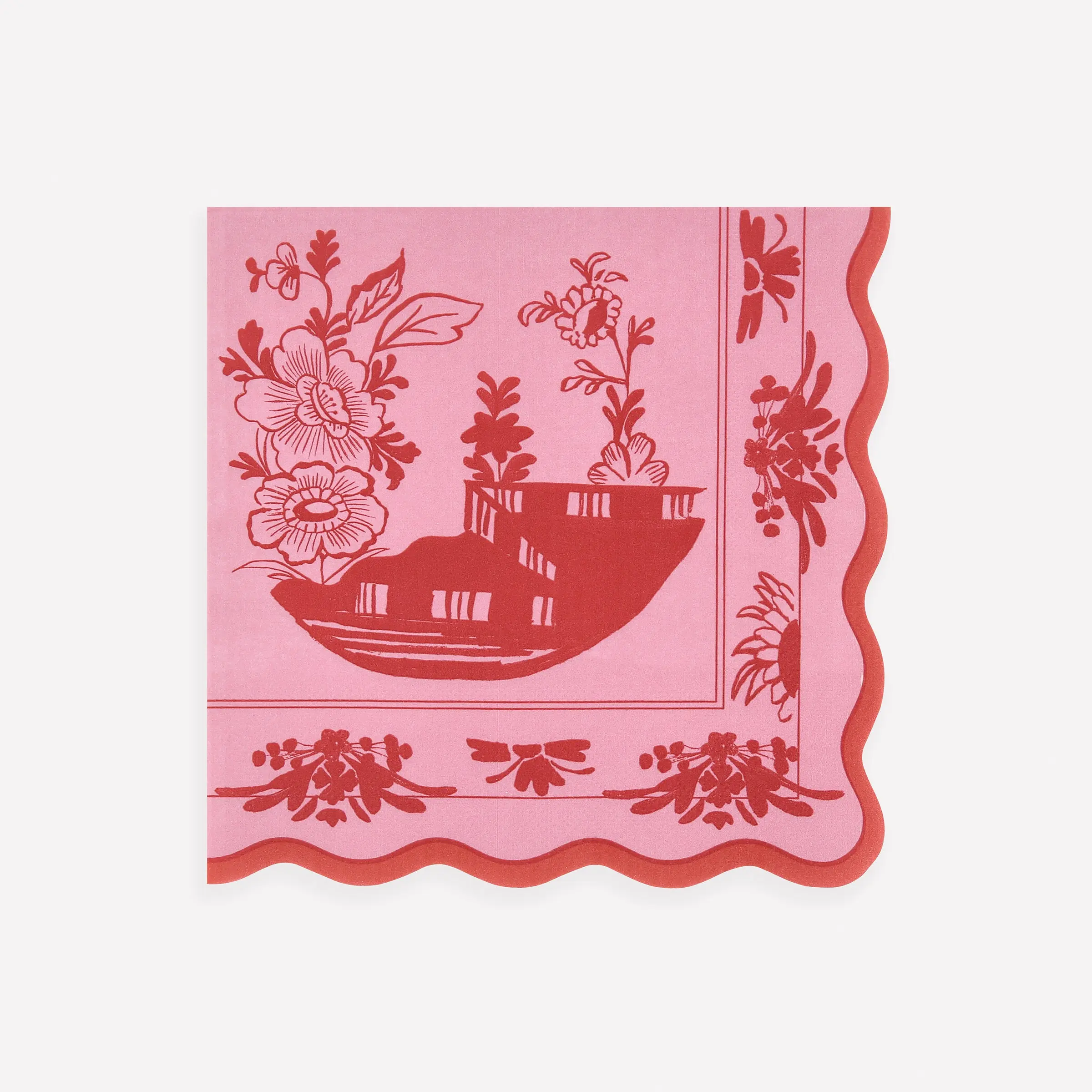 Pink Vintage Botanical Large Napkins (x 16)