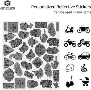 ENLEE Bicycle Reflective Stickers for Enhanced Safety - Bike Wheel Reflectors and Bicycle Stickers for Maximum Visibility E238