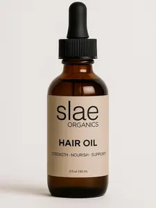 Slae Organics Hair Oil Organic Rosemary Blend Pre-Wash Botanical Oil 2 fl oz 60 ml Lightweight Non-Greasy Formula for All Hair Types - Haircare