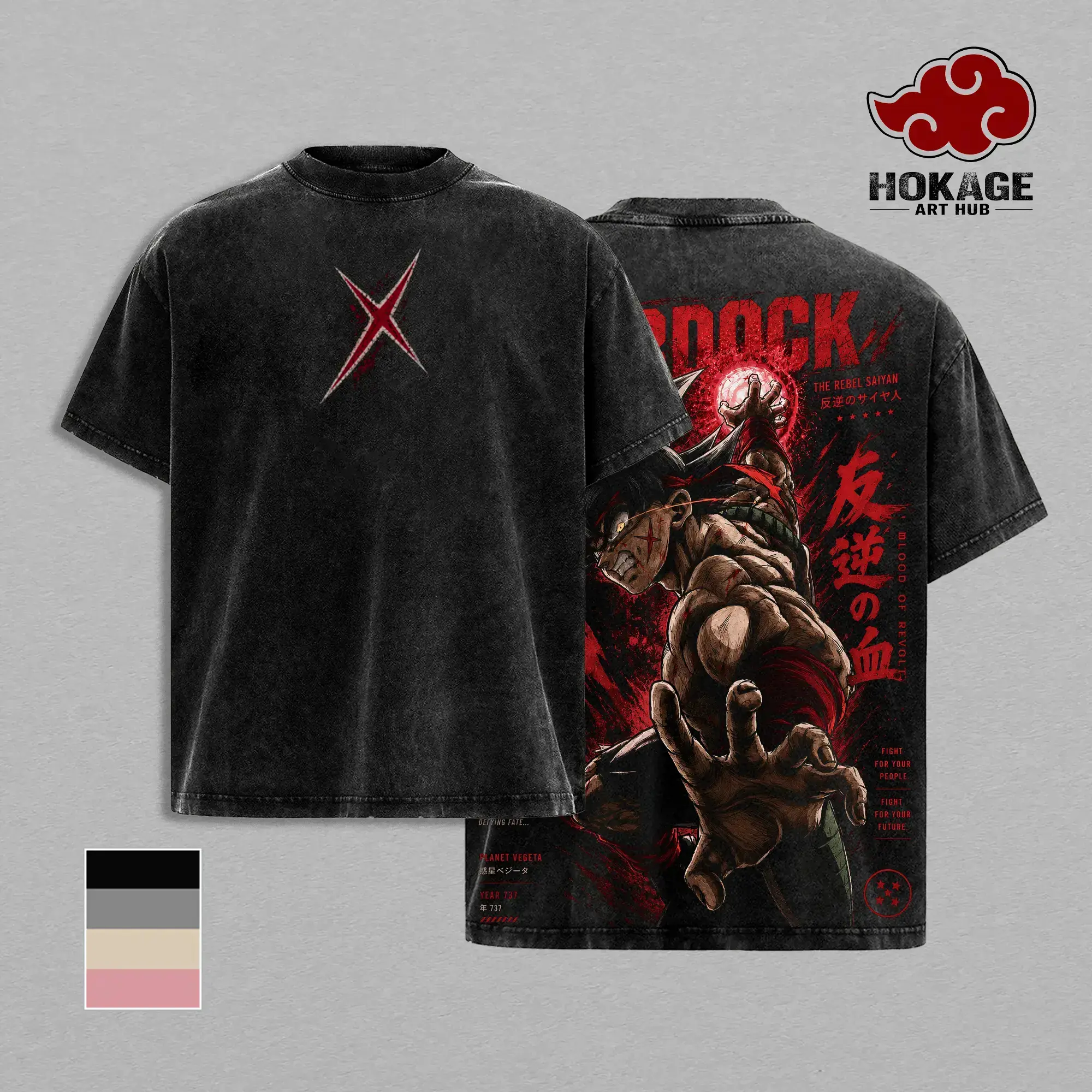 Saiyan Father Vintage Tee Bardock Dragon Ball Anime Washed T Shirt Bardock DBZ Vintage Washed T-Shirt | Heavy Cotton Oversized Anime Graphic Tee | Saiyan Warrior Back Print Shirt | 90s Distressed Streetwear Top | Ultimate Anime Gift Unisex