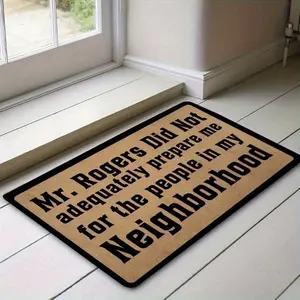 Personalized Doormat Mr Rogers Is Always Appreciated By The People in My Neighborhood Entryway Mat for Home Decor Stylish Welcome Mat for Front Door