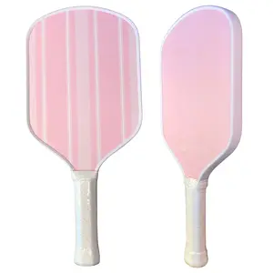 Picklefab Striped Pink Pickleball Paddle - 8 Ounce Honeycomb Polymer Core - Textured Surface for Spin & Precision - Best for Women & Adults 2025 - Lightweight Design for Reduced Fatigue