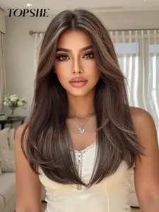 Women's Long Straight Wig, Glueless Synthetic Wig, HD High Definition, Heat Resistant Fiber, Natural Look & Feel, Perfect for All Occasions