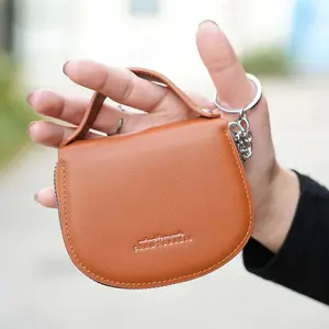 1pc Zipper Card Holder, Multi Slots ID Card Wallet, Women Shell Style Document Pouch, Silver Hardware Anti-theft Mini Bag