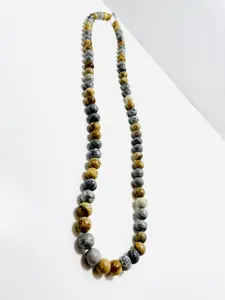 Grey & Brown Jasper Necklace – 25.5" Earthbound Energy | Mad Mellow