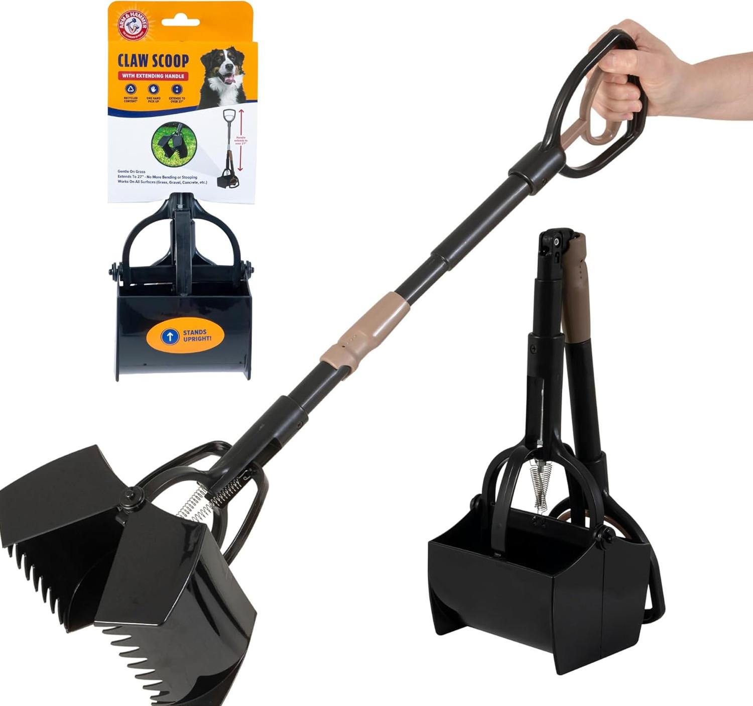Dog Pooper Scooper Claw Scoop, Heavy Duty Pet Waste Scooper for Yard, One Hand Pick Up Dog Poop, Easy Clean Pet Waste Removal Tool