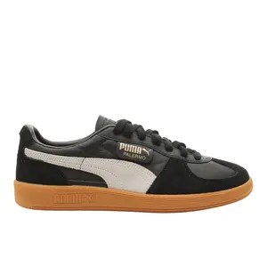 PUMA Womens Palermo Leather Lace Up Sneakers Shoes Casual - Black PUMA Womens Palermo Leather Lace Up Sneakers Shoes Casual - Black
