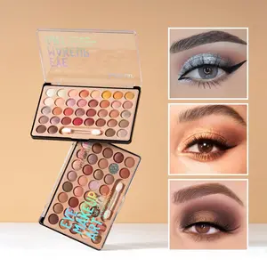 36 Color High Pigment Pearl Glitter Shimmering Eyeshadow Palette, Long-Lasting Matte Finish, Natural Nude Makeup, Includes Dual Head Sponge Brush