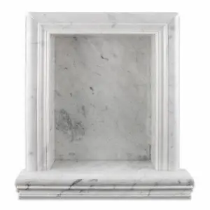 Carrara White Marble Hand-Made Shampoo Niche / Shelf - LARGE