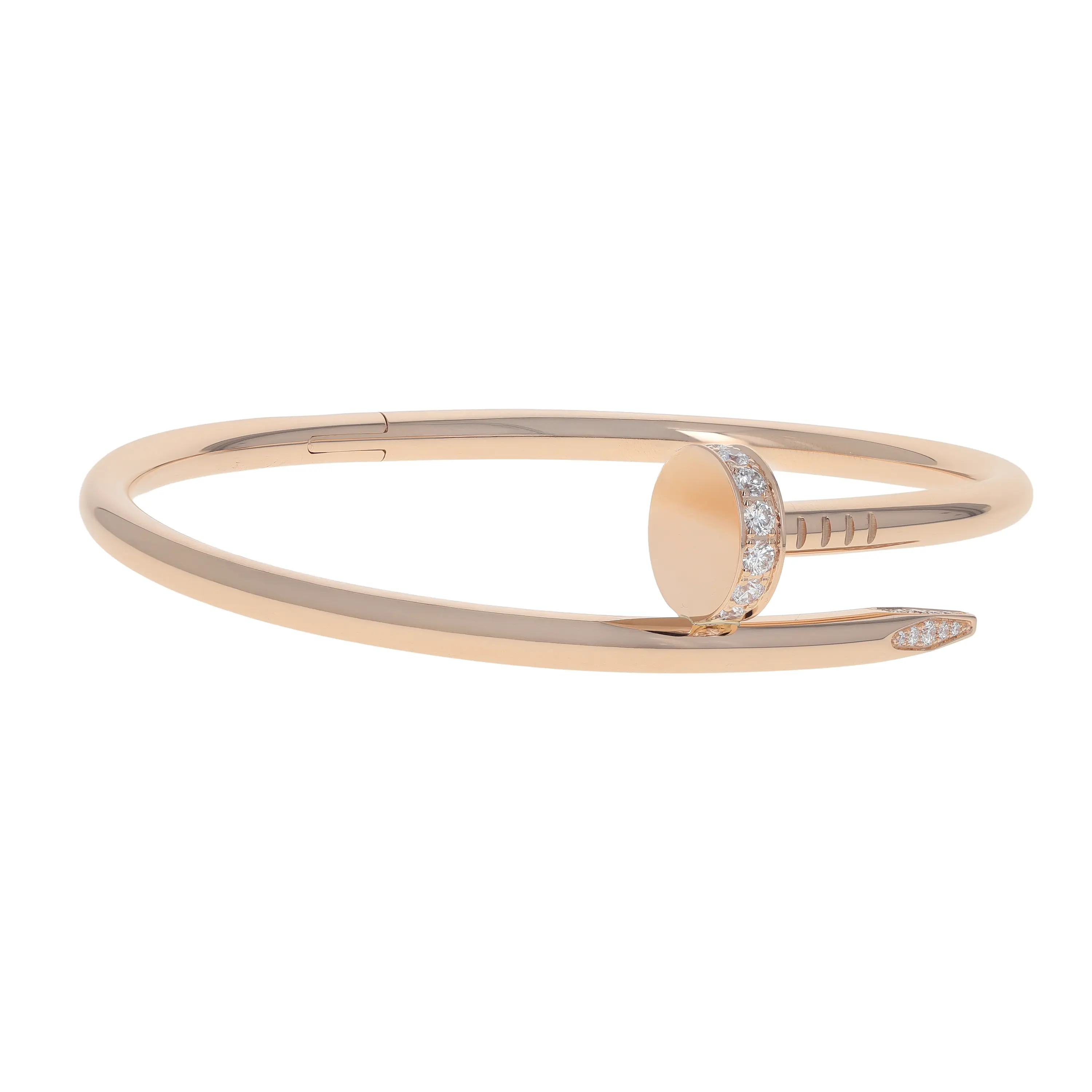 Pre-owned Cartier Juste Un Clou Bangle Bracelet Size 17