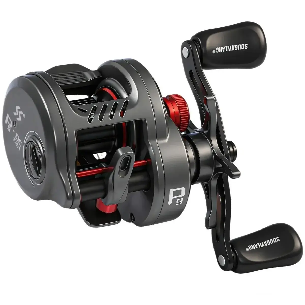 Round Baitcasting Fishing Reel Ultralight 5+1BB 7.2:1 Gear Ratio B DC Baitcaster Reel Smooth and Sensitive Trolling Fishing Reel for Freshwater Saltwater Fishing