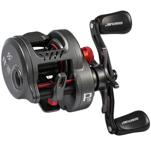 Round Baitcasting Fishing Reel Ultralight 5+1BB 7.2:1 Gear Ratio B DC Baitcaster Reel Smooth and Sensitive Trolling Fishing Reel for Freshwater Saltwater Fishing
