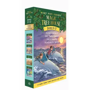 Magic Tree House Boxed Set, Books 9-12: Dolphins at Daybreak, Ghost Town at Sundown, Lions at Lunchtime Paperback – May 27, 2003