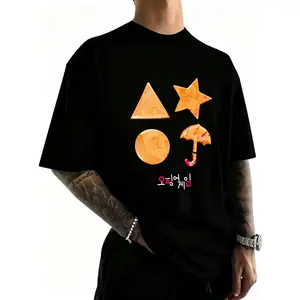 Cotton Squid Game Sugar Honey Combs Blood Cookies Round Neck Short Sleeve T-Shirt Women's Men Graphic Tee
