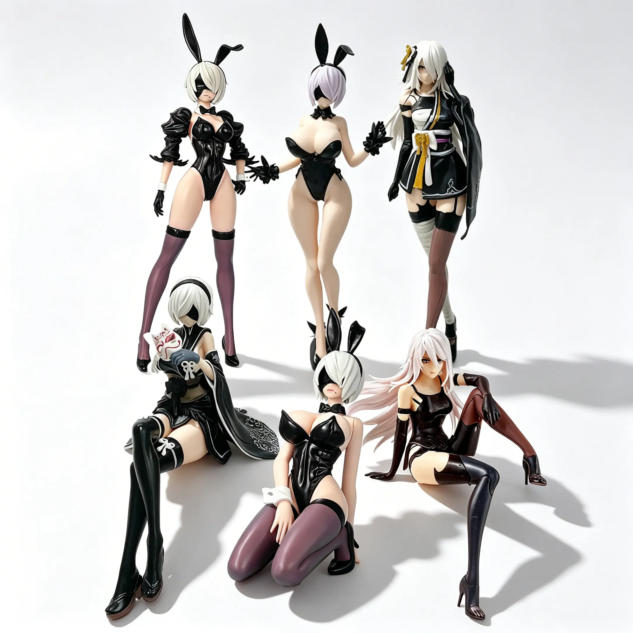 Nier Automata 2B Anime Figure PVC Collect Model Cute Sweet Lifelike Desk Decor Holiday Birthday Gift TikTok Viral Fans Teens Adults Otaku Waifu Gaming