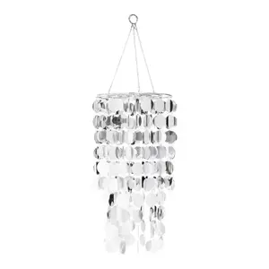 18" Silver Reflective Hanging Chandelier 18" Silver Reflective Hanging Chandelier