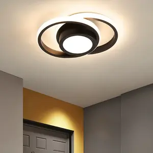 LED Ceiling Light, Minimalist White Ceiling DecorLamp, 3500K Warm Light, Hardwired Drill-In Installation, for Living Room, Bedroom, Walk-ln Closet, Office, Hallway, Home Luxury Lighting Ceiling Fixture