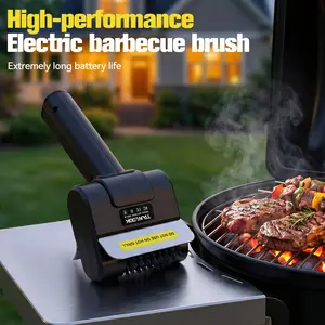 TANLOOK Electric Grill Brush, 2000mAh/1100 RPM High-Speed Non-Shedding Spinning Cleaner, Removable Washable Brush Head, Rechargeable BBQ Cleaning Tool for Outdoor Grilling Father's Day Gift