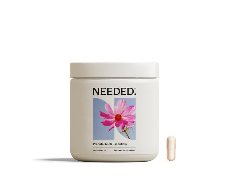 NEEDED. Prenatal Multi Essentials - 90 Capsules for 1 Month Supply - Expertly Formulated Prebiotic & Probiotic for Prenatal Pregnancy Breastfeeding & Postpartum - 24 Vitamins & Minerals for Mood Balance & Immunity Boost