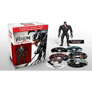 Venom: 3-Movie Collection With Limited Edition Collectible Action figurine/statue (4K/UHD)  [4K ULTRA HD BLU-RAY MOVIE] Ltd Ed, With Blu-Ray, 4K Mastering, Action figurine/statue, Boxed Set, , Subtitled