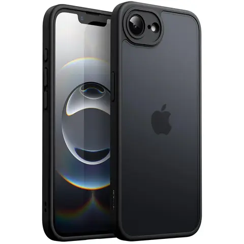 JETech Smooth Matte Protective Cover for iPhone 17e/16e (6.1in), Military-Grade Shockproof PC+TPU Case, Anti-Fingerprint Frosted Back, Easy Grip, Wireless Charging Compatible Mobile Accessory