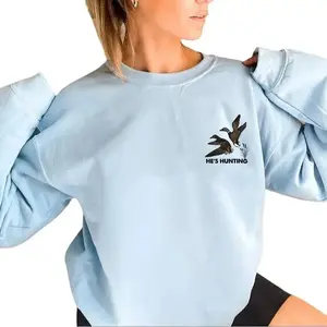 Pocket He Is Hunting Mallard Duck Vintage Sweatshirt & Tshirt National Wildlife Retro 90s Pullover, Hunting Season Cotton Unisex