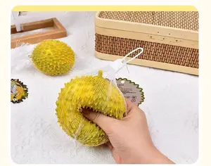 Giant Realistic Durian Squishy Stress Ball TPR Squeeze Toy Soft Slow Rebound Fruit Fidget Ball for Anxiety Relief 2026 Children's Day Gift for Kids & Adults Ideal Party Favor