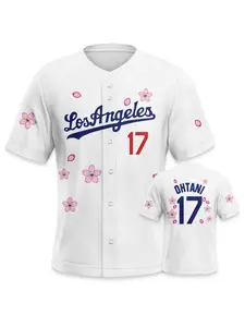 Men's Sporty Baseball Jersey #17 Los Angeles Design, Soft Fabric & Breathable Comfort, Ideal for Outdoor Activities & Daily Wear