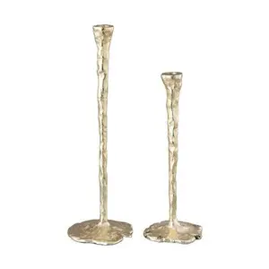 Gold Taper Candle Holder Set