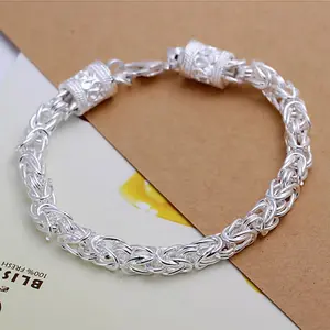 Sterling Silver Link Chain Women's Unisex 8 Inches Lobster Bracelet
